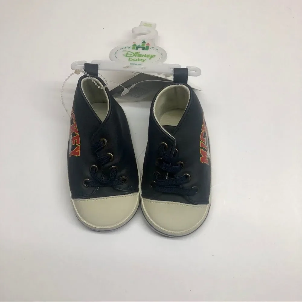 🔑5/$30 Disney Baby Infant Shoes Mickey Mouse NWT